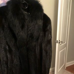 Mink fur coat.